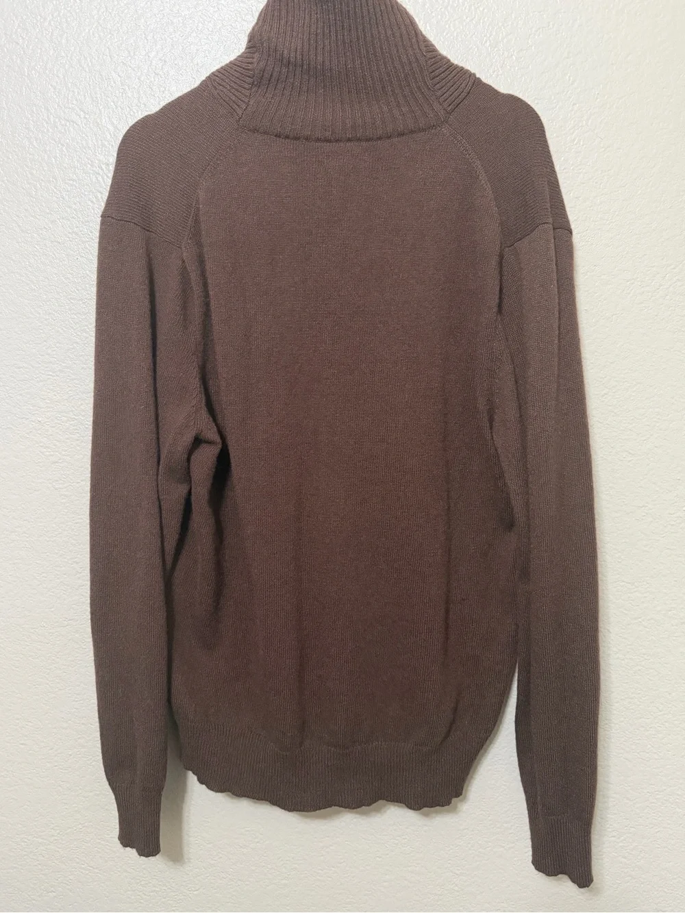 J. Crew Men's Chocolate Brown Shawl Collar Cardigan Sweater Wool Blend Size XL
